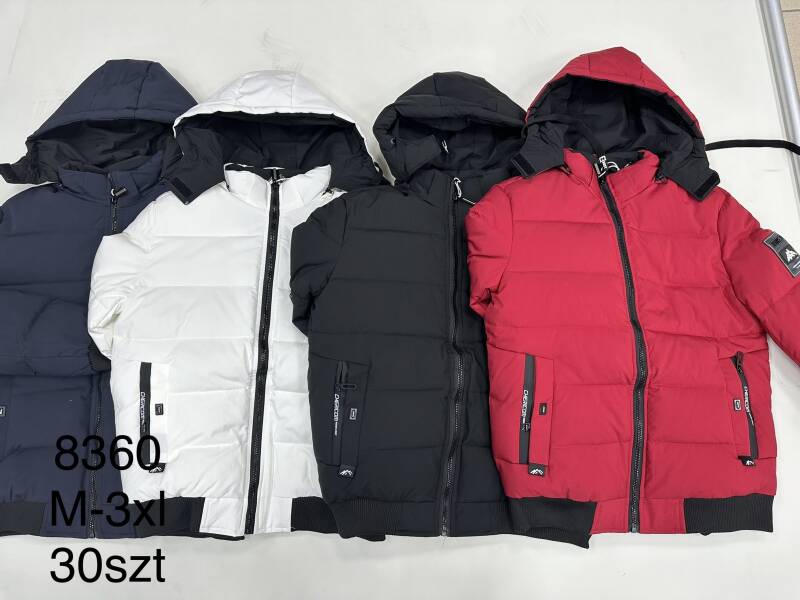 Kurtka męska zimowa Roz M-3XL, 1 Kolor Paczka 5 szt